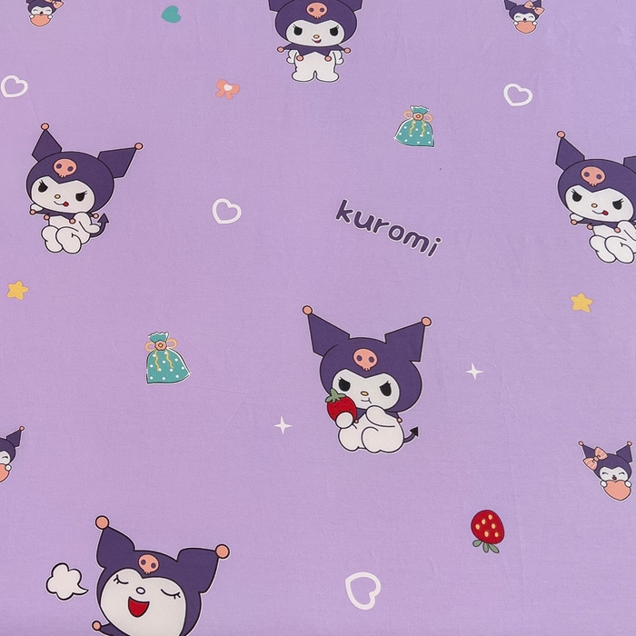 91家纺网 家纺一手货源 找家纺 2025新款全棉花边款床单 库洛米