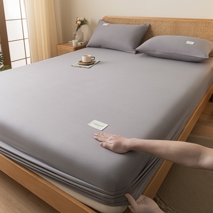 梵克保罗 2025新款亲肤舒适全棉13372喷气床笠 灰色