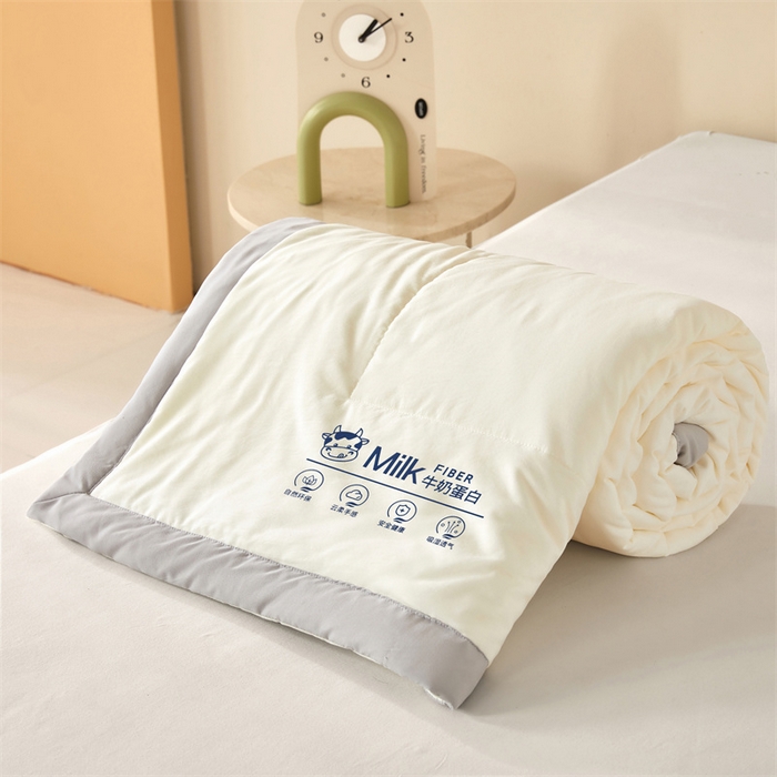 91家纺网 家纺一手货源 找家纺 （总）猎鹿人家纺 2025新款牛奶蛋白夏被