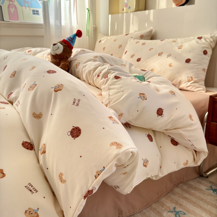 91家纺网 家纺一手货源 找家纺 （总）冕悠家纺 2025新款热款A类高克重针织双层纱四件套系列 （提供买家秀）