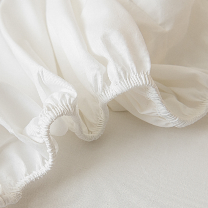 91家纺网 家纺一手货源 找家纺 梵克保罗 2025新款亲肤舒适全棉13372喷气床笠 雅典白