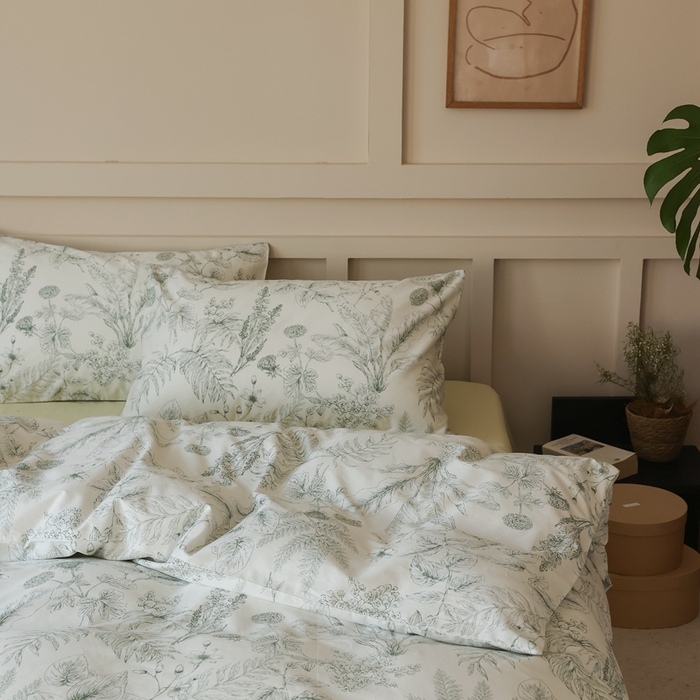 91家纺网 家纺一手货源 找家纺 棉眠 2025新款春夏花间牧歌田园系列四件套 仲夏雨夜