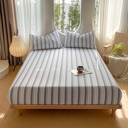 雅居纺家纺  2025新款全棉简约老粗布 年华-灰