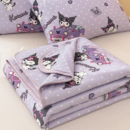 暮思家居 2025新款正版授权三丽鸥A类牛奶针织棉夏被子被芯 针织棉-汽车库洛米