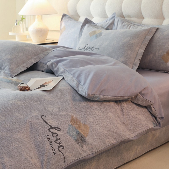 91家纺网 家纺一手货源 找家纺 幸嘉轩 2025新款全棉喷气加厚磨毛单被套 芬德拉-灰