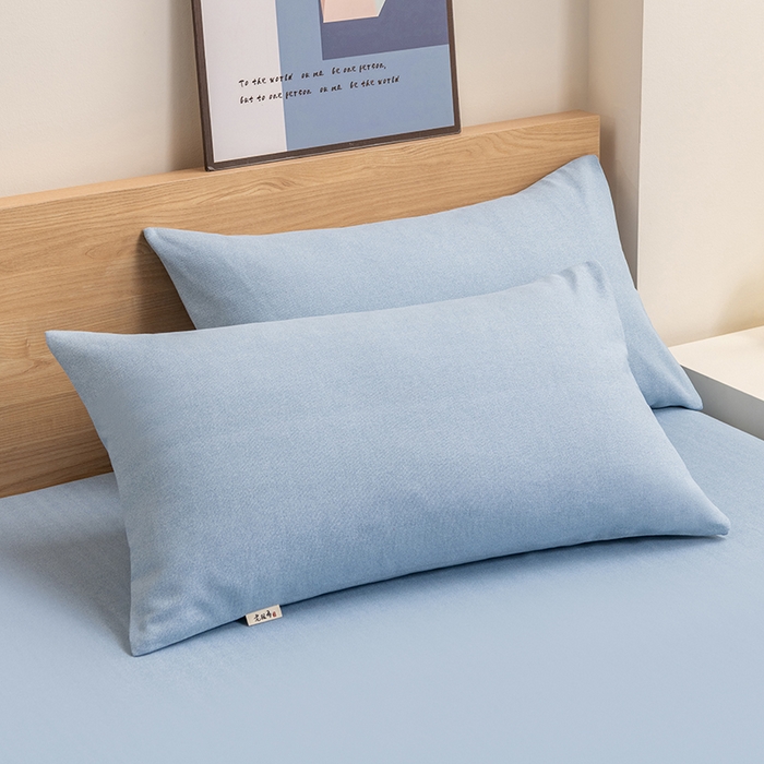 91家纺网 家纺一手货源 找家纺 2025新款老粗布床单老粗布凉席三件套系列-床单 浅蓝