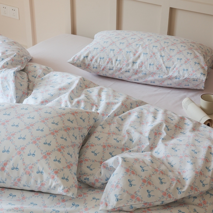 91家纺网 家纺一手货源 找家纺 棉眠 2025新款春夏花间牧歌田园系列四件套 巴黎周末