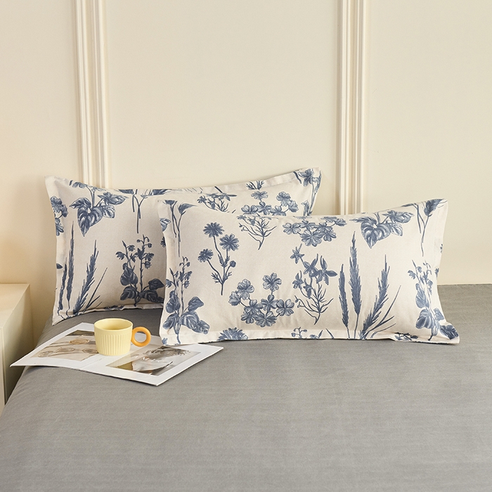 91家纺网 家纺一手货源 找家纺 爱诗诺2025加厚生态棉磨毛四件套高克重植物羊绒四件套大量现货青花瓷