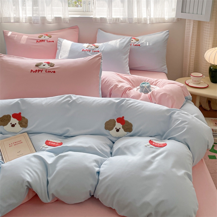 91家纺网 家纺一手货源 找家纺 （总）星座家纺 2025新款水洗棉毛巾绣四件套