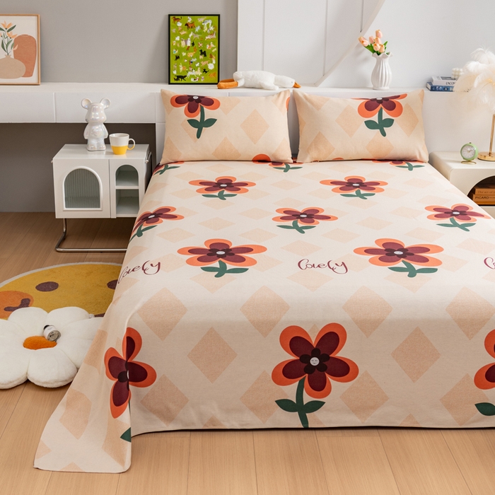 91家纺网 家纺一手货源 找家纺 2025新款老粗布床单老粗布凉席系列-凉席 幽雅