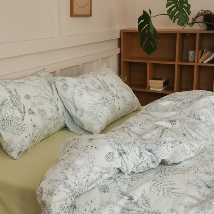 91家纺网 家纺一手货源 找家纺 棉眠 2025新款春夏花间牧歌田园系列四件套 仲夏雨夜