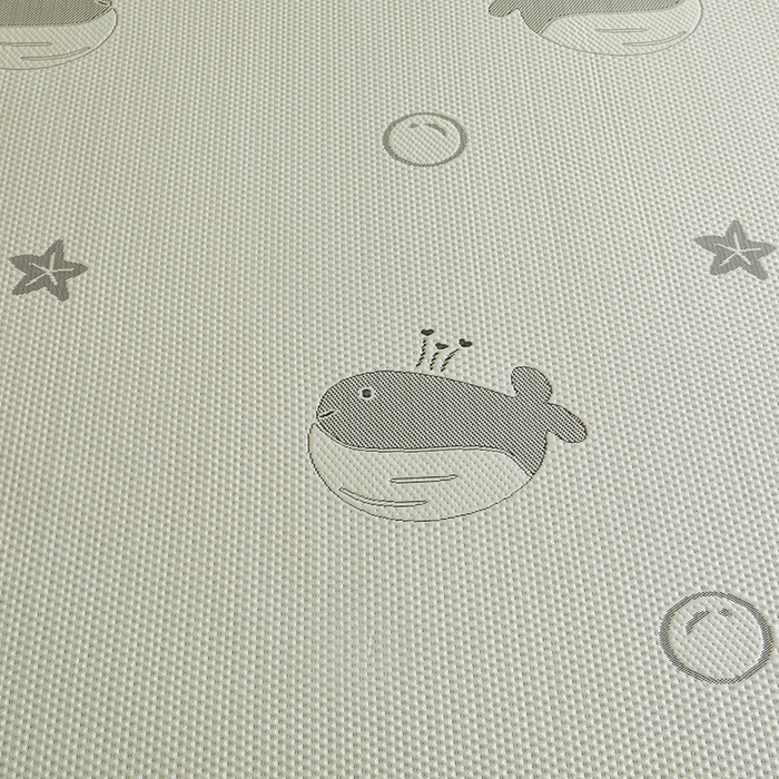 91家纺网 家纺一手货源 找家纺 柔品2025新款PE中分子凉感提花凉席系列 蓝鲸 灰-床席款