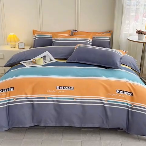 91家纺网 家纺一手货源 找家纺 爱诗诺2025加厚生态棉磨毛四件套高克重植物羊绒四件套大量现货精彩世界