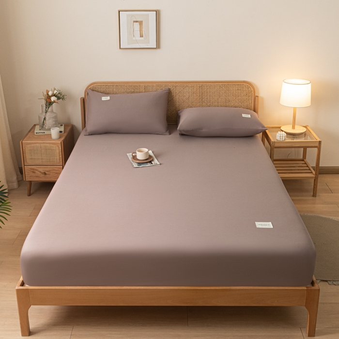 91家纺网 家纺一手货源 找家纺 梵克保罗 2025新款亲肤舒适全棉13372喷气床笠 巧棕