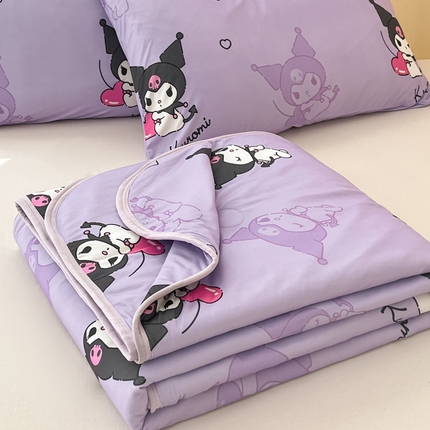 暮思家居 2025新款正版授权三丽鸥A类牛奶针织棉夏被子被芯 针织棉-紫色库洛米