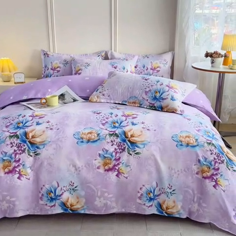 91家纺网 家纺一手货源 找家纺 爱诗诺2025加厚生态棉磨毛四件套高克重植物羊绒四件套大量现货仲夏花梦