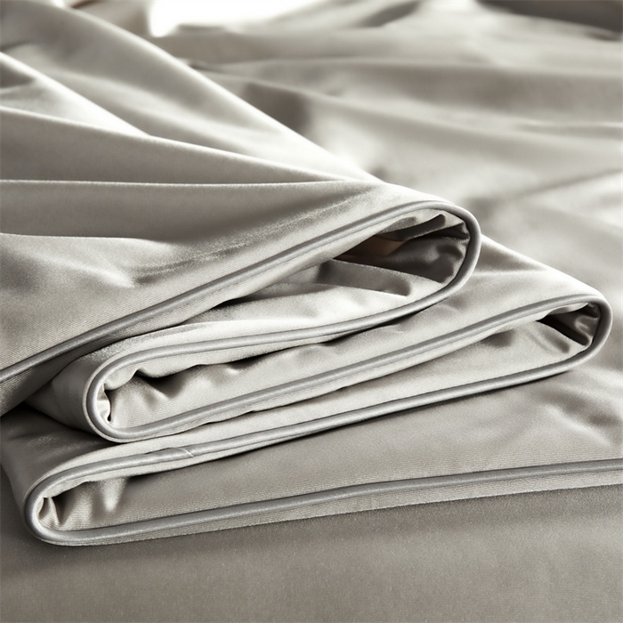 91家纺网 家纺一手货源 找家纺 雯豆家纺 2025夏季新品锦纶+氨纶高档冰丝凉感夏被空调被7A抗菌薄被芯 冰芙绸夏被-奢华槟