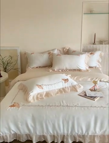 91家纺网 家纺一手货源 找家纺 （总）简纯主义 2025新款兰精天丝刺绣四件套