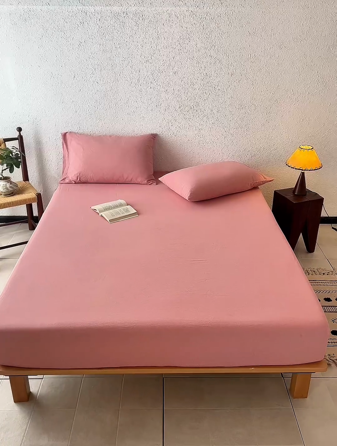 91家纺网 家纺一手货源 找家纺 （总）兰紫橙新款全棉色织全棉纯色水洗棉床笠		 		