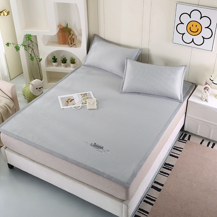 四川牛皮席 2025新款凉感丝凉豆豆席三件套 20