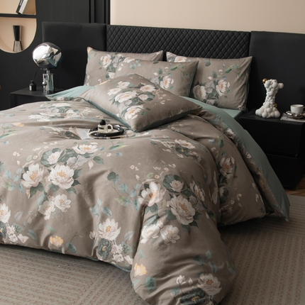 氧家 2025新款60s贡缎长绒棉数码印花四件套（礼盒装） 芳华