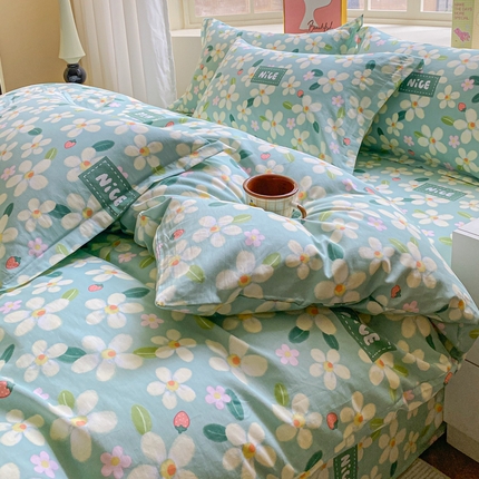 91家纺网 家纺一手货源 找家纺 2025新款亲肤舒适全棉印花四件套系列 花满城