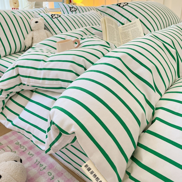 91家纺网 家纺一手货源 找家纺 （总）雅居纺家纺 2025新款全棉老粗布绣花四件套单被套