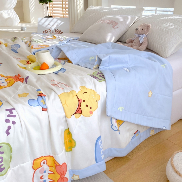 91家纺网 家纺一手货源 找家纺 （自己工厂 有网销大热款 网销帮推可合作优惠）2025新款全棉夏被空调被夏凉被纯棉夏季儿童棉花薄被子 可爱甜心