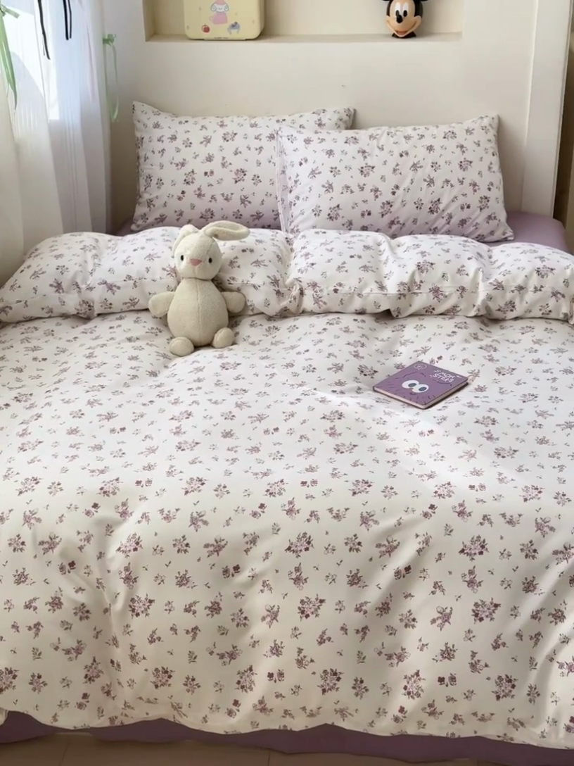 91家纺网 家纺一手货源 找家纺 冕悠家纺 2025新款热款A类高克重针织双层纱四件套系列 （提供买家秀） 十里花田