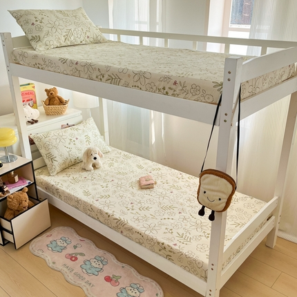 2025新款A类全棉印花学生宿舍床笠系列 巴洛克暖阳