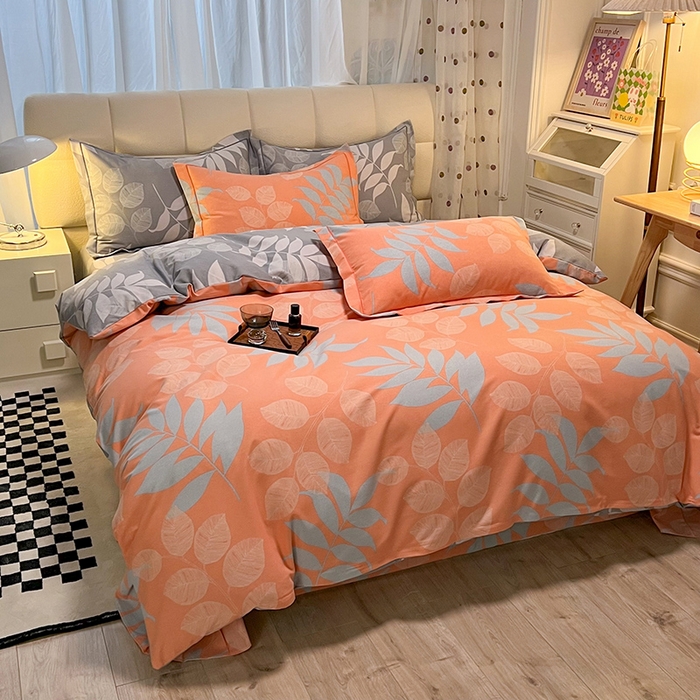 91家纺网 家纺一手货源 找家纺 幸嘉轩 2025新款全棉喷气加厚磨毛单被套 花开曼舞