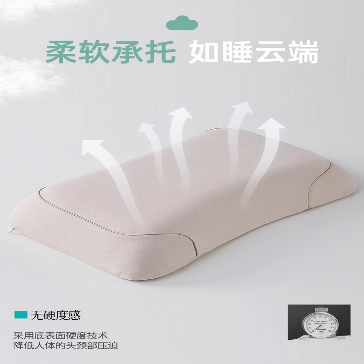 91家纺网 家纺一手货源 找家纺 鸿橡源2025新款生物基枕芯三种纯色 SKU02(中枕 生物基【中号40x60cm】1只灰色约1400g)