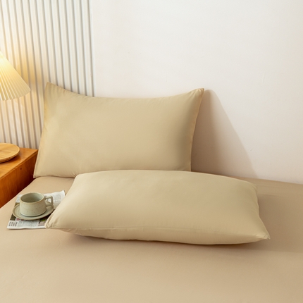梵克保罗 2025新款亲肤磨毛舒适柔软纯色Q系列枕套 Q-卡其