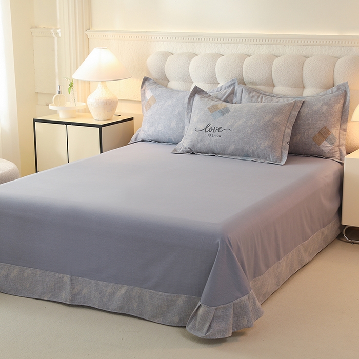 91家纺网 家纺一手货源 找家纺 幸嘉轩 2025新款全棉喷气加厚磨毛单被套 芬德拉-灰