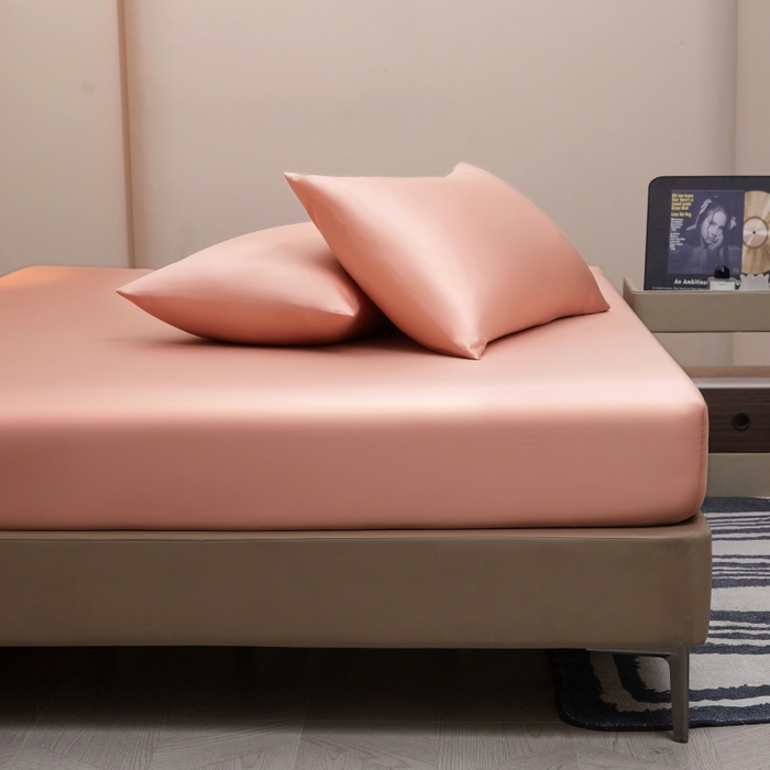 91家纺网 家纺一手货源 找家纺 梵克保罗 2025新款100支50双股全棉单品床笠 50双股-桃子粉