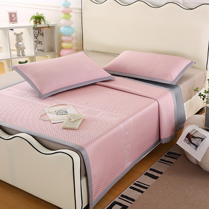 91家纺网 家纺一手货源 找家纺 四川牛皮席 2025新款凉感丝凉豆豆席三件套 8