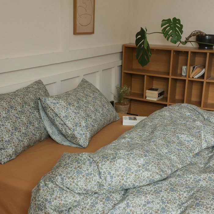 91家纺网 家纺一手货源 找家纺 棉眠 2025新款春夏花间牧歌田园系列四件套 霜降