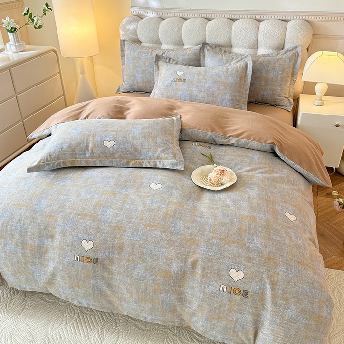 91家纺网 家纺一手货源 找家纺 幸嘉轩 2025新款全棉喷气加厚磨毛单被套 复古