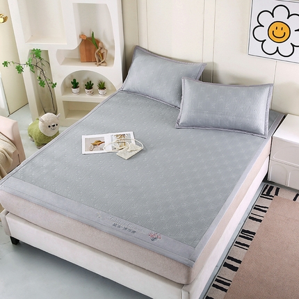 91家纺网 家纺一手货源 找家纺 （总）四川牛皮席 2025新款凉感丝凉豆豆席三件套