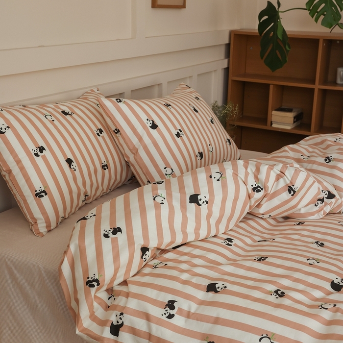 91家纺网 家纺一手货源 找家纺 棉眠 2025新款春夏花间牧歌田园系列四件套 胖达