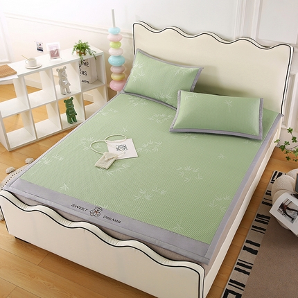 91家纺网 家纺一手货源 找家纺 （总）四川牛皮席 2025新款凉感丝凉豆豆席三件套