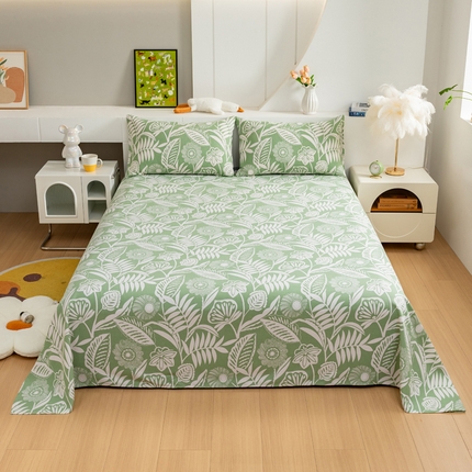 91家纺网 家纺一手货源 找家纺 2025新款老粗布床单老粗布凉席系列-凉席 绿意盎然