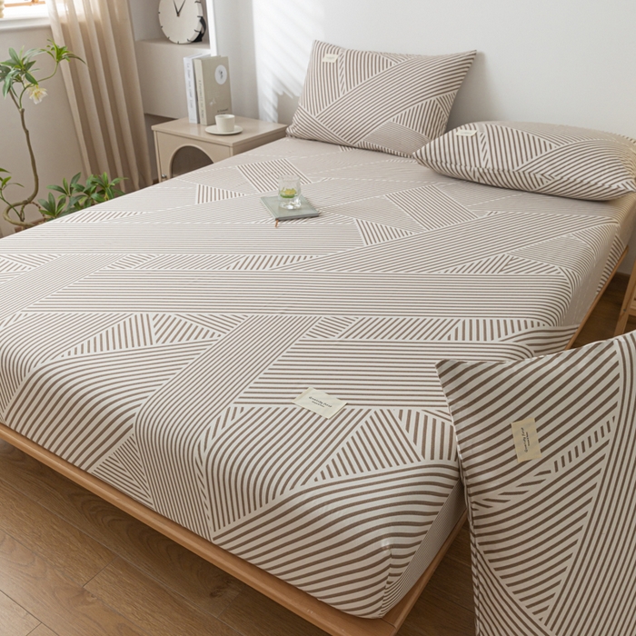 91家纺网 家纺一手货源 找家纺 梵克保罗 2025新款亲肤舒适全棉印花系列床笠 简尚