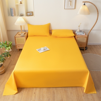 梵克保罗 2025新款亲肤舒适防水纯色床单 C-油画黄