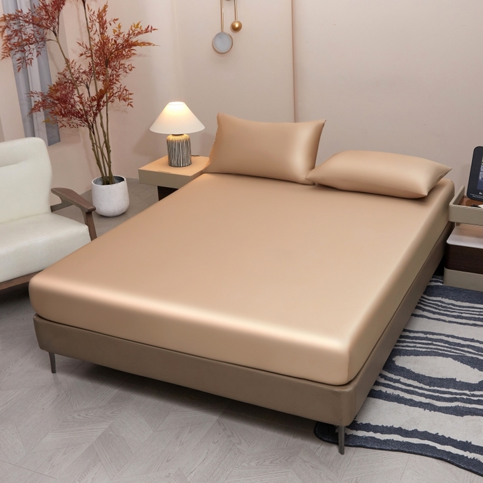 91家纺网 家纺一手货源 找家纺 梵克保罗 2025新款100支50双股全棉单品枕套 50双股-香槟金