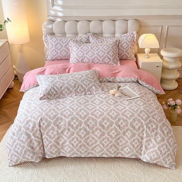 91家纺网 家纺一手货源 找家纺 幸嘉轩 2025新款全棉喷气加厚磨毛单被套 爱丽丝