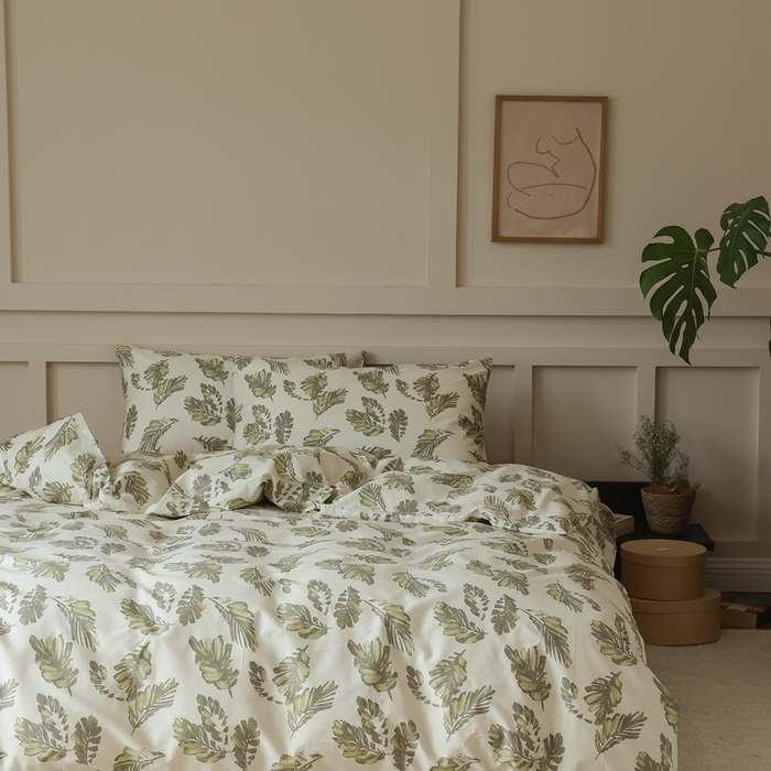 91家纺网 家纺一手货源 找家纺 棉眠 2025新款春夏花间牧歌田园系列四件套 暮色仙草