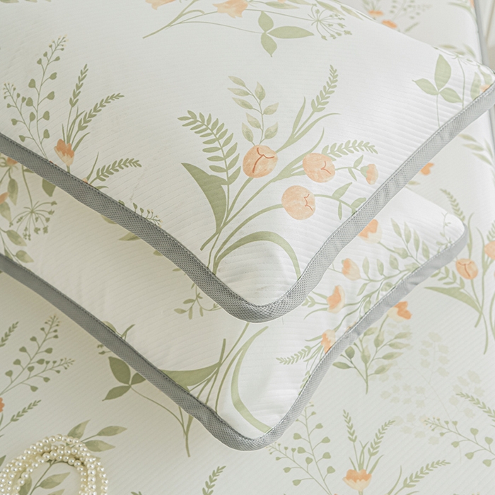 91家纺网 家纺一手货源 找家纺 卢赛尔 2025新款凉感丝提花凉席床笠款 郁金香