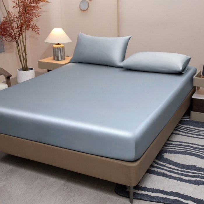 91家纺网 家纺一手货源 找家纺 梵克保罗 2025新款100支50双股全棉单品枕套 50双股-雾霾蓝