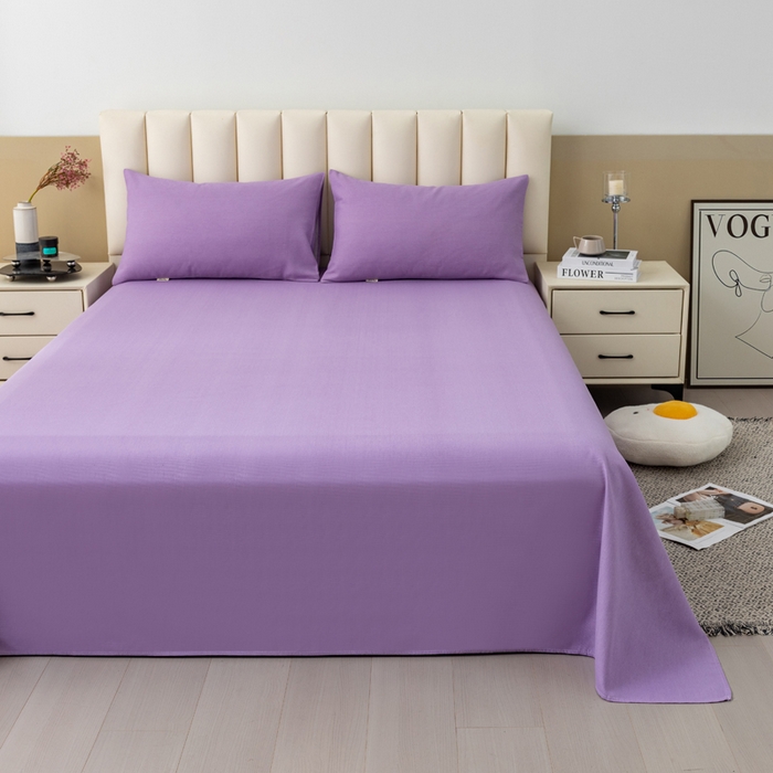 91家纺网 家纺一手货源 找家纺 2025新款老粗布床单老粗布凉席系列-凉席 典雅-紫